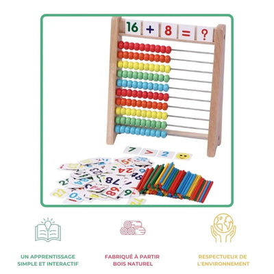 Boulier Montessori avec cartes Aire de jeux