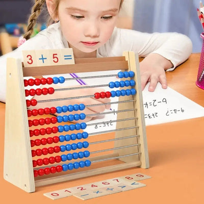 Boulier Montessori en bois avec Cartes Aire de jeux