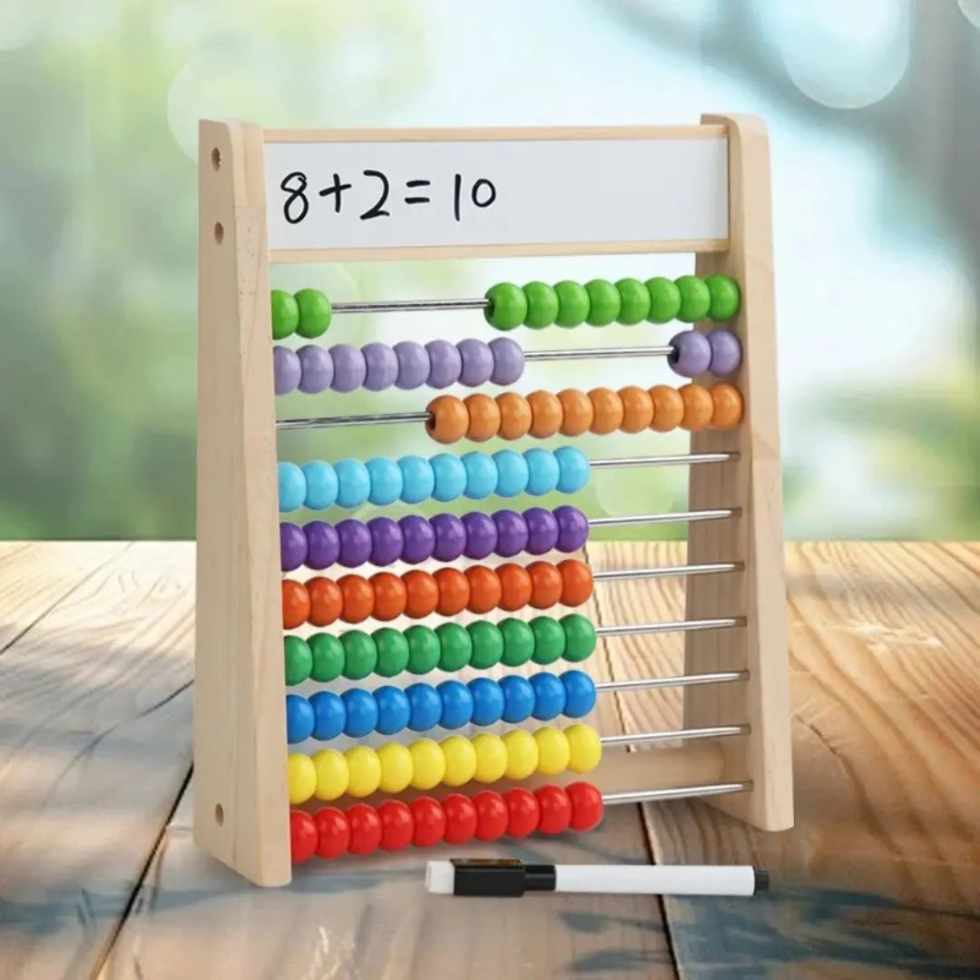 Boulier en bois educatif avec ardoise  Aire de jeux 