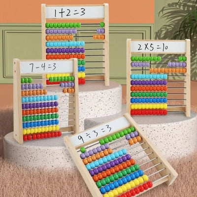 Boulier en bois educatif avec ardoise  Aire de jeux 