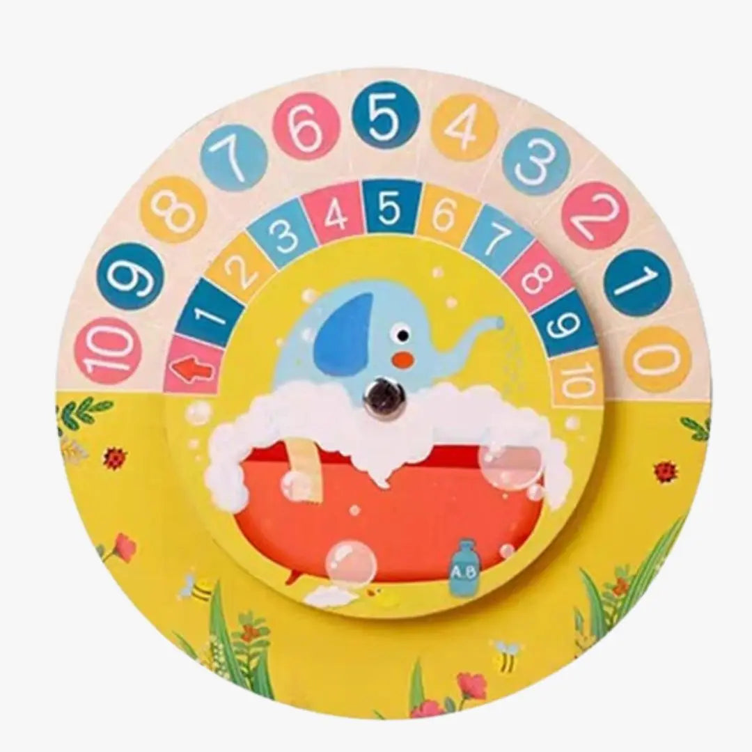 Horloge Montessori en bois Aire de jeux