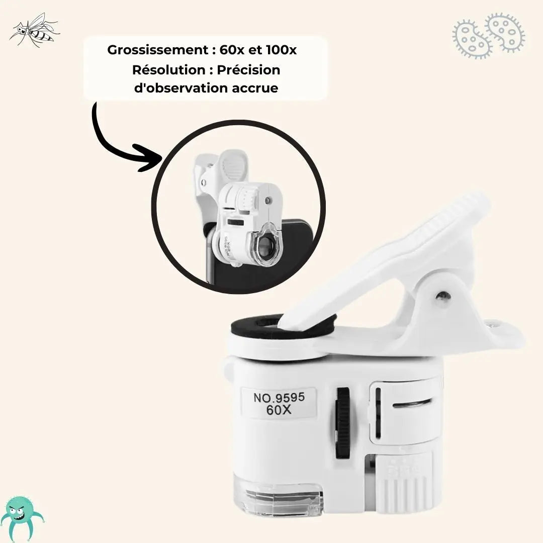 Mini Microscope Smartphone Enfant Aire de jeux 