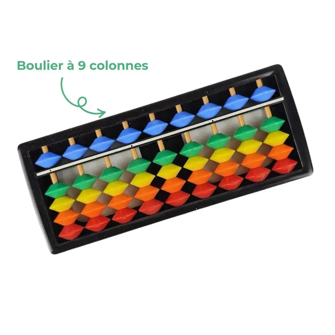 Petit Boulier Montessori 9 colonnes - Aire de Jeux