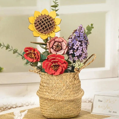 Puzzle 3D Fleurs en Bois Aire de jeux 