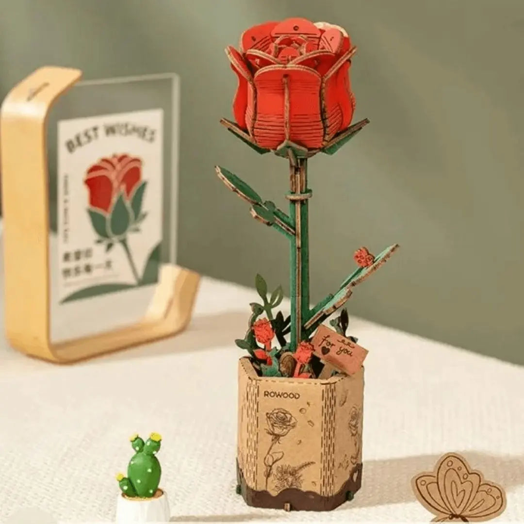 Puzzle 3D Fleurs en Bois Aire de jeux