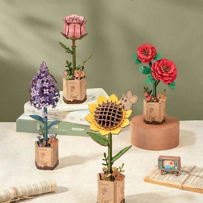 Puzzle 3D Fleurs en Bois Aire de jeux