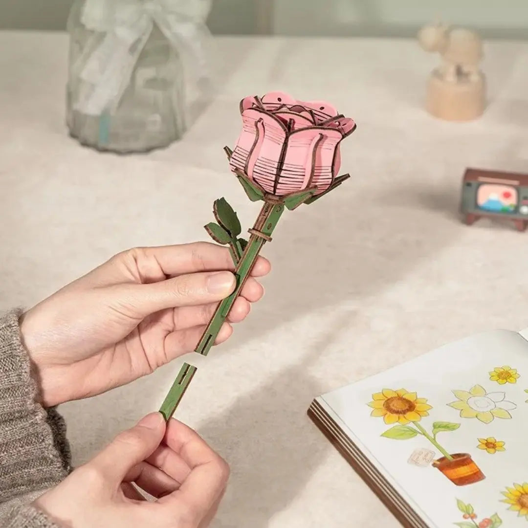 Puzzle 3D Fleurs en Bois Aire de jeux