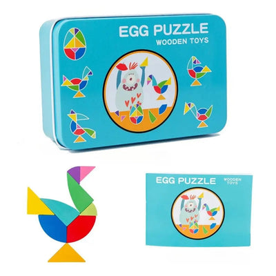 Tangram Montessori en bois Aire de jeux