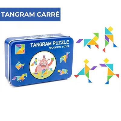 Tangram Montessori en bois Aire de jeux