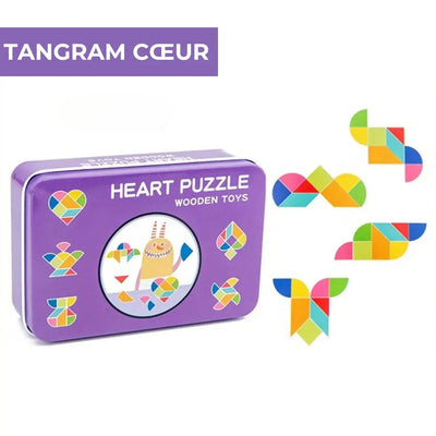 Tangram Montessori en bois Aire de jeux