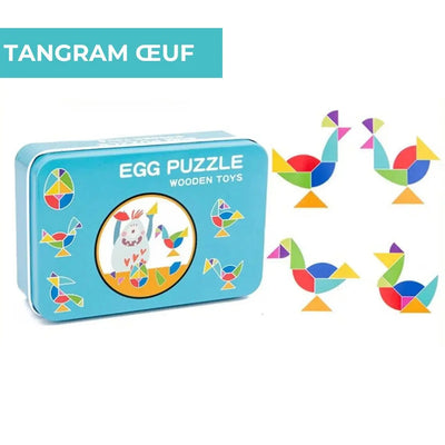 Tangram Montessori en bois Aire de jeux