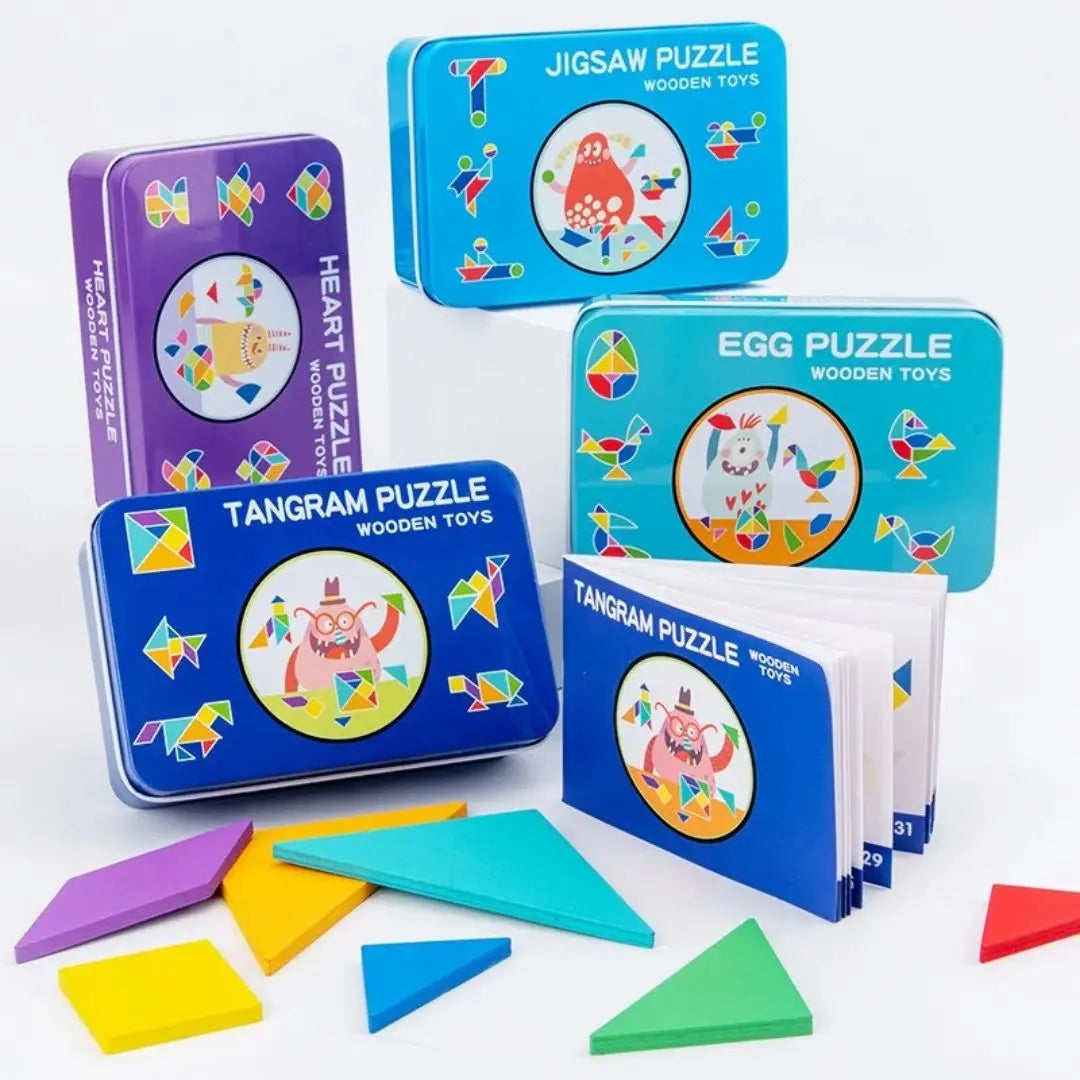 Tangram Montessori en bois Aire de jeux